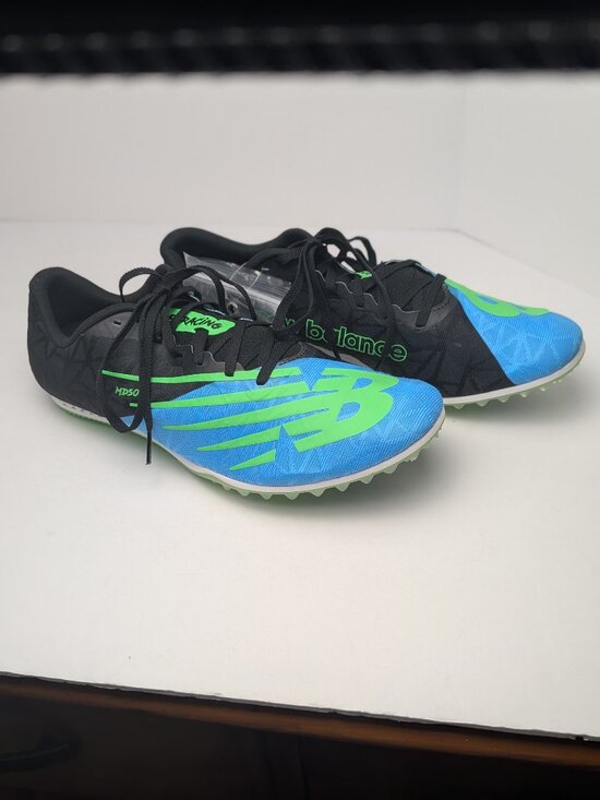 New Balance MD500 Blue Black Green Track Spikes Size 12 MMD500F NWOB main image 8